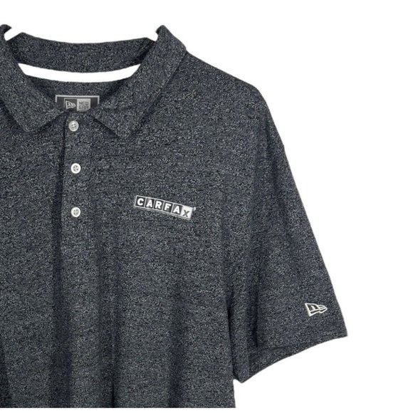 New Era Carfax Work Polo Shirt Men XL Gray Auto Employee Uniform Cars Sales - Picture 5 of 16